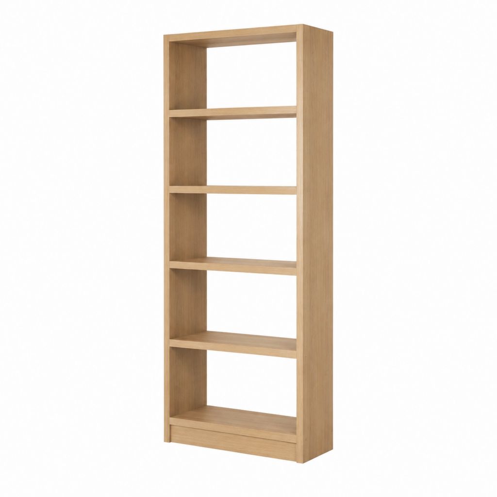 Bücherregal Standregal Natur Eiche Spanplatte rechteckig 180 x 40 x 30 cm