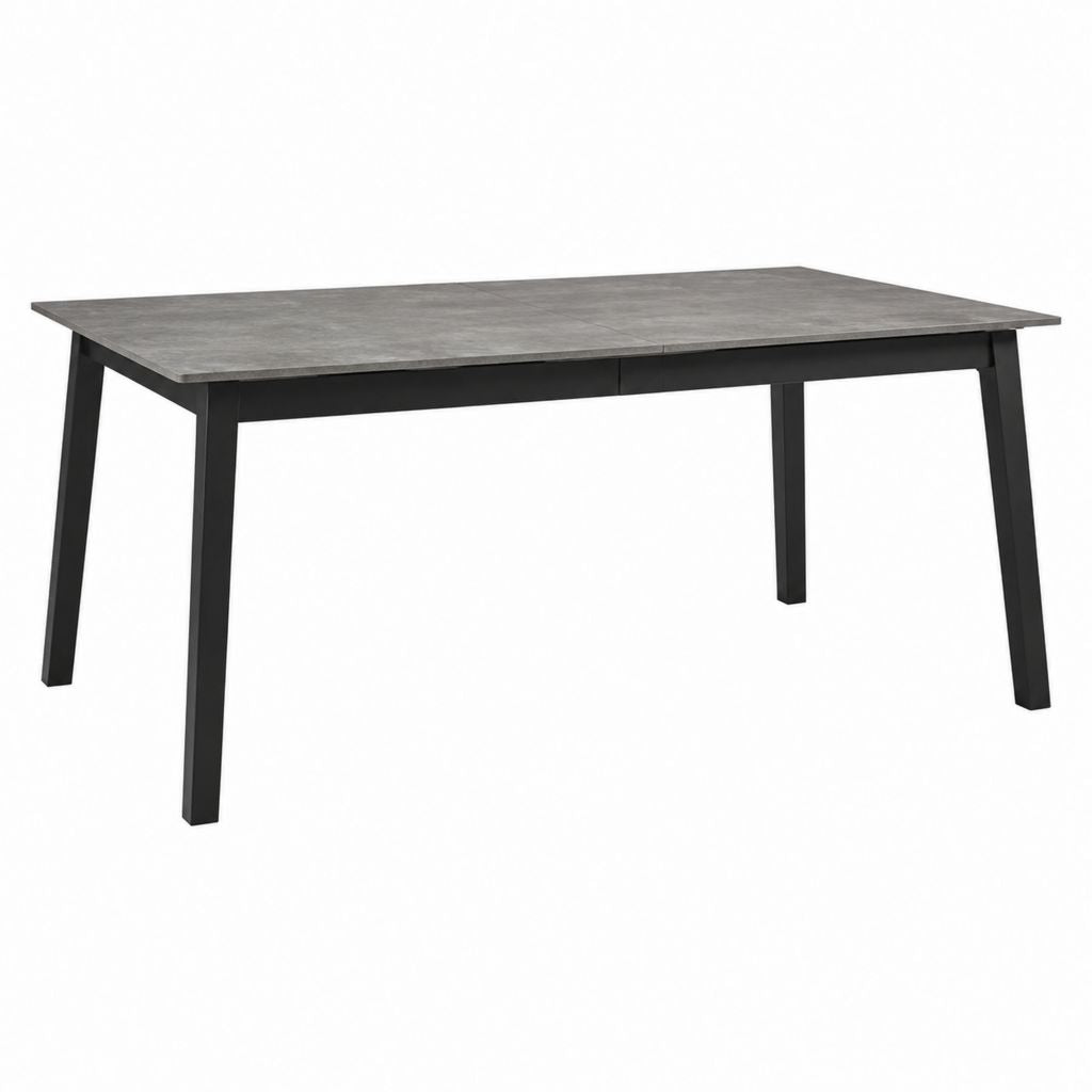 Ausziehbarer Gartentisch Grau Schwarz Aluminium Keramikglas Rechteckig 160/220 x 90 x 75 cm